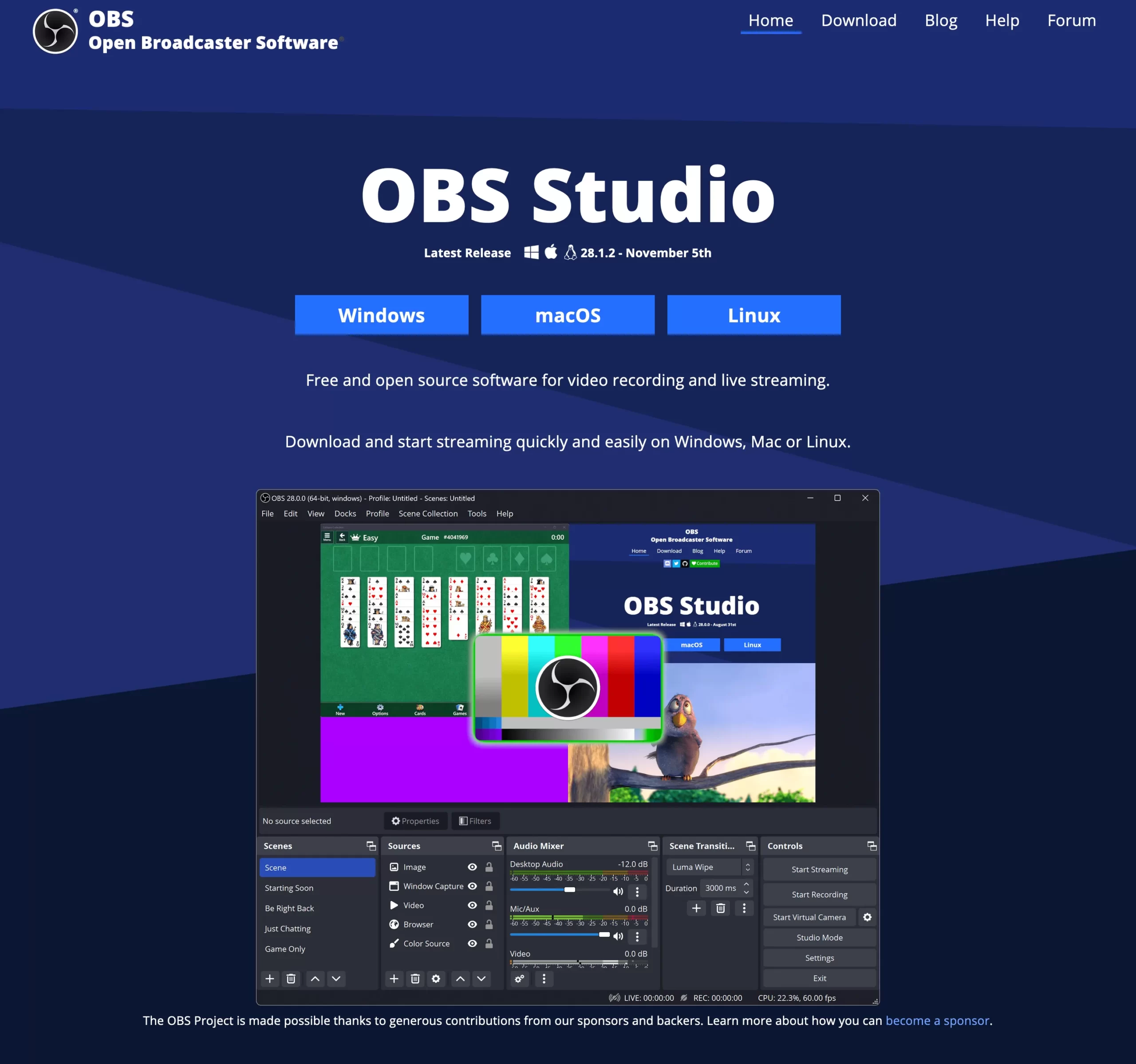 Open Broadcaster Software（OBS Studio）