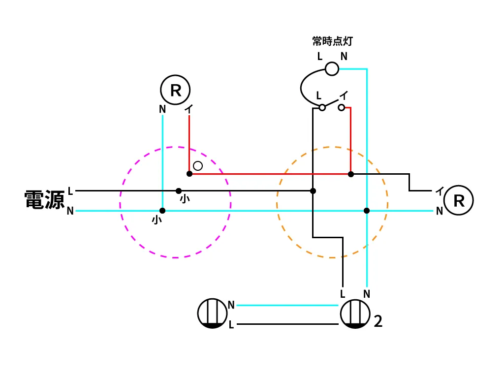 第二種電気工事士 技能実技試験 過去問【候補問題No2】- 複線図 -